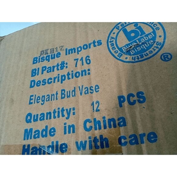 12 Pack - BISQUE IMPORTS Elegant Bud Vase - Ready to Paint - No Firing - 4x2" - Picture 5 of 7